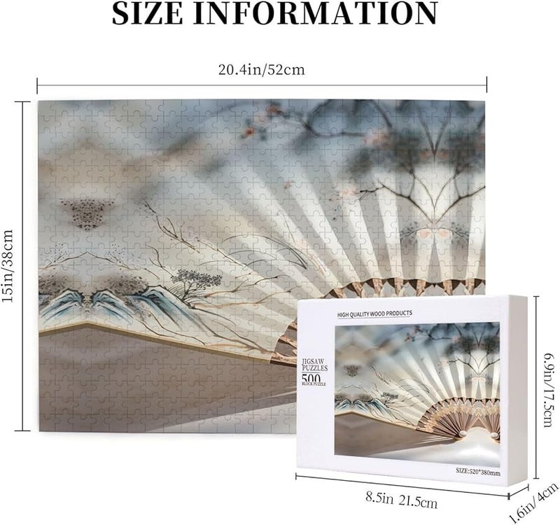Phayah 500 قطعة لغز للأشخاص البالغين ديكور المنزل هدية حفلة عيد الميلاد 20.4 × 15 بوصة - Image 4